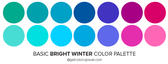 Bright Winter Color Palette Ideal Colors